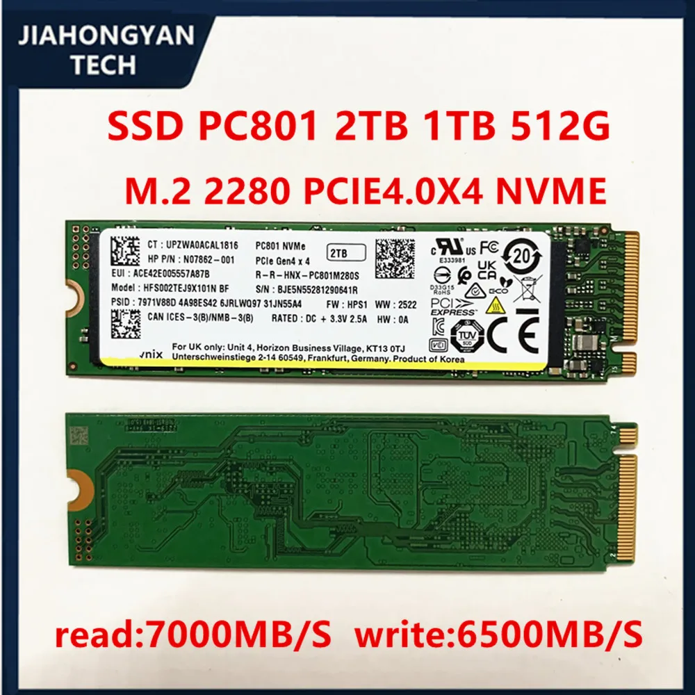 SSD For Hynix PC801 PC811 512GB 1TB 2TB NVMe solid-state drive M.2 2280 PCIe 4.0 X4 laptop desktop computer PS5 original