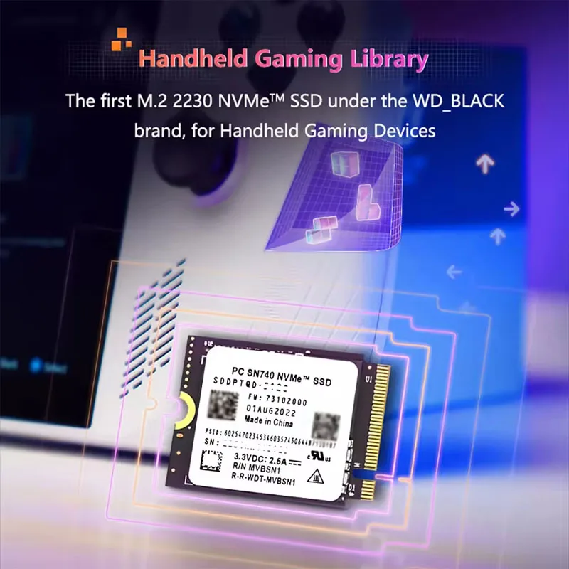 SN740 1TB 512G 256G SSD M.2 2230 Gen 4   PCIe 4.0 X 4 2TB  NVMe Solid State Drive for Steam Deck Microsoft Surface ProX