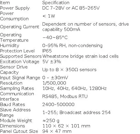 485 Digital Weighing Module, RS485 Communication, 8 Sensors, High Precision 1/500,000 for Automation Systems Industrial