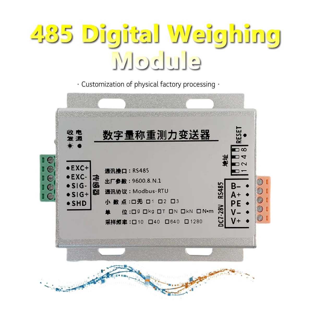 485 Digital Weighing Module, RS485 Communication, 8 Sensors, High Precision 1/500,000 for Automation Systems Industrial