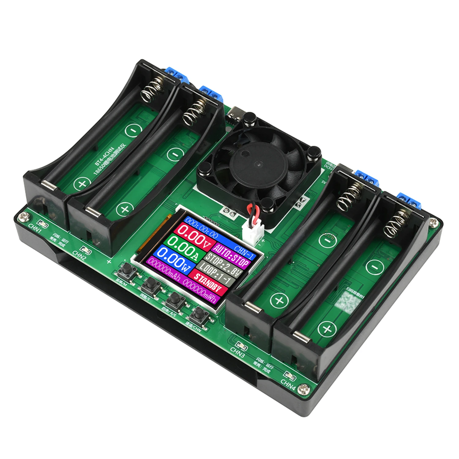 Battery Tester LCD Display Universal Battery Checker Analyzer Charger for 18650 Batteries 4 Channel Internal Resistance Tester
