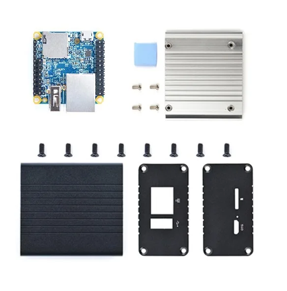 NanoPi Neo LTS with CNC Metal-Case Heatsink 256M/512M RAM Allwinner H3 Quad Cortex-A7 1.2GHz,OpenWRT,Ubuntu Linux Armbian DietPi