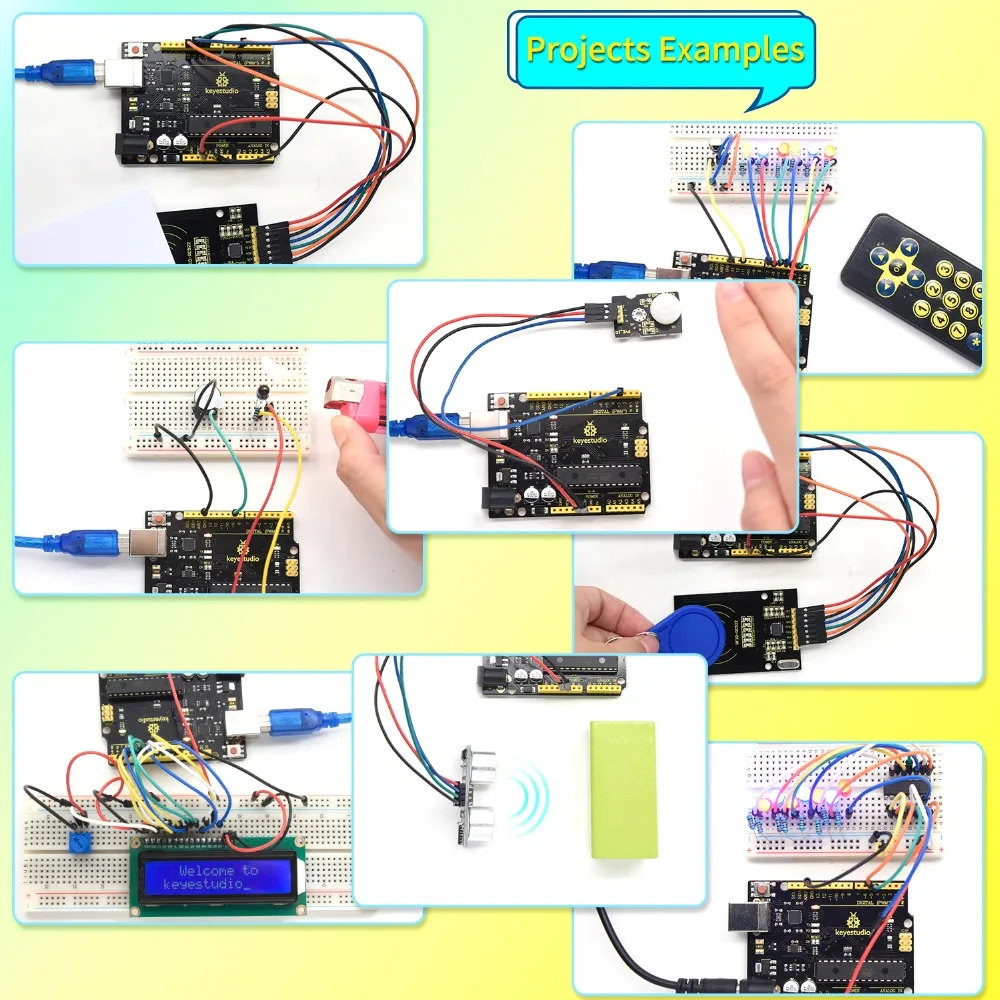 NEW Upgraded Keyestudio Super Starter kit with V4.0 Board for Arduino Starter kit for UNOR3 32Projects + Tutorial W/Gift Box