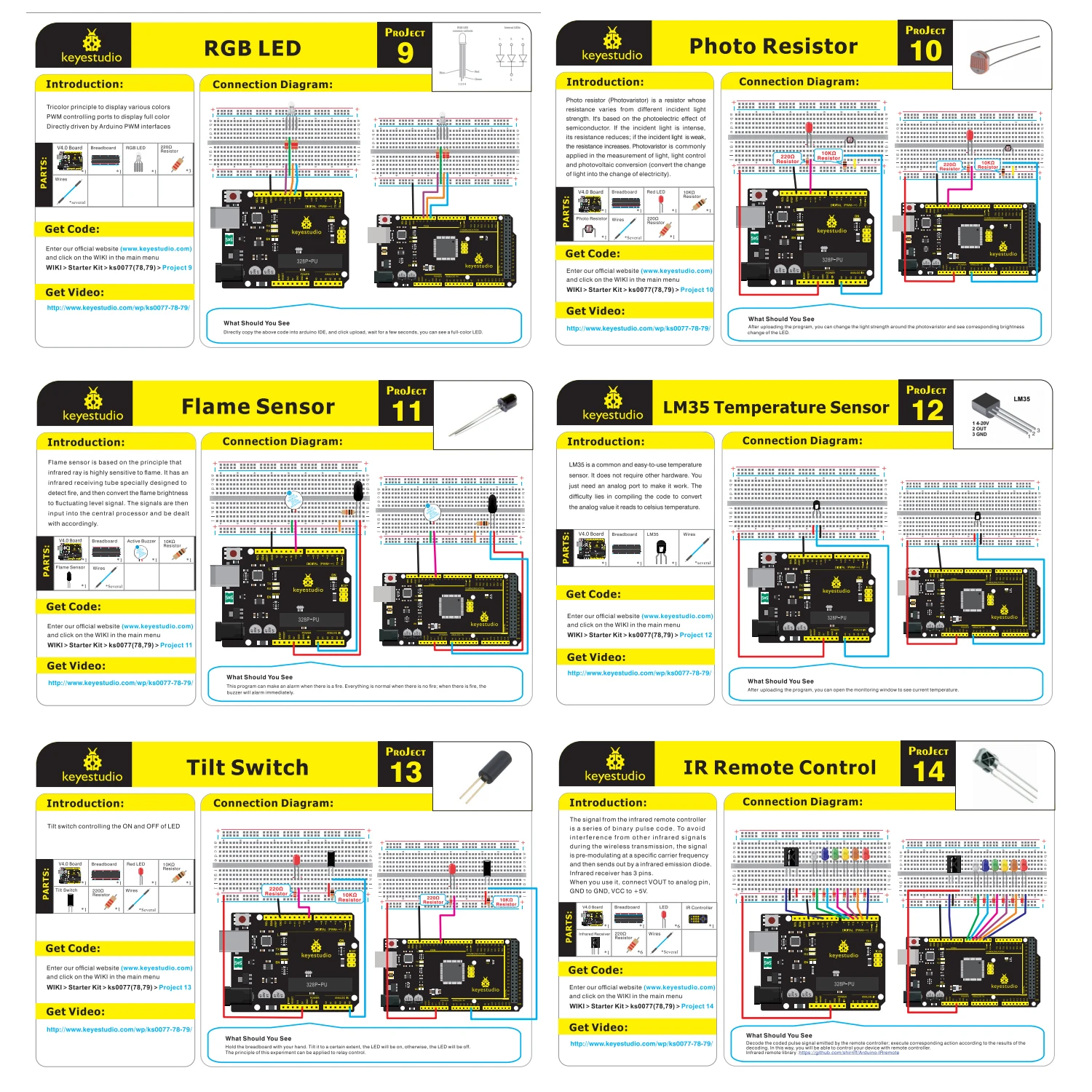 NEW Upgraded Keyestudio Super Starter kit with V4.0 Board for Arduino Starter kit for UNOR3 32Projects + Tutorial W/Gift Box