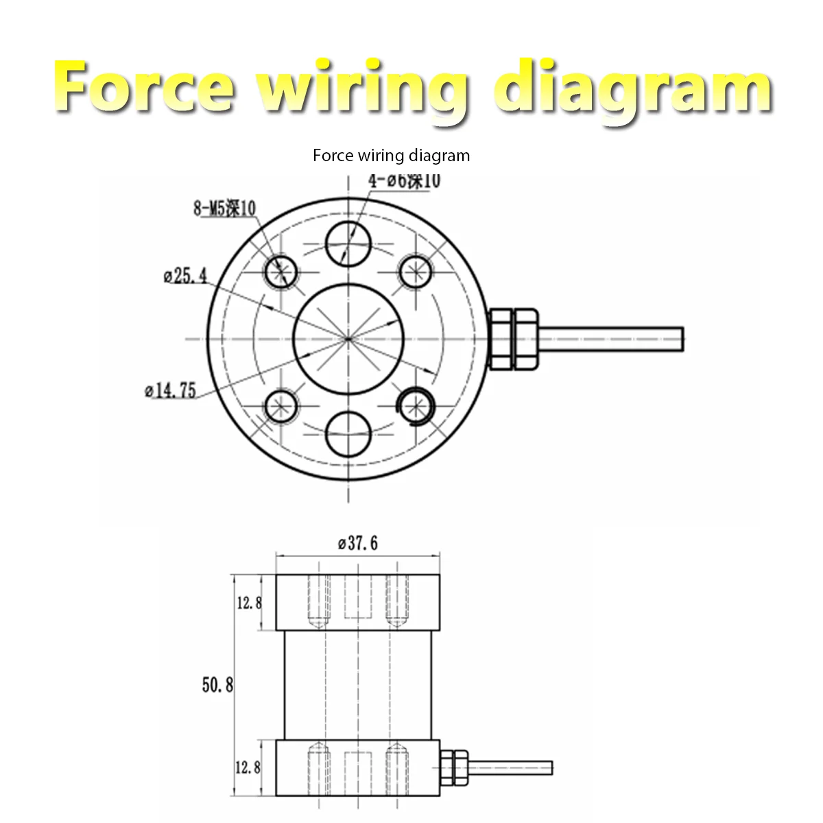 Static Torque Sensor 0-150N.m High Precision Flange Torque Transducer for Bolt Tightening & Structural Testing