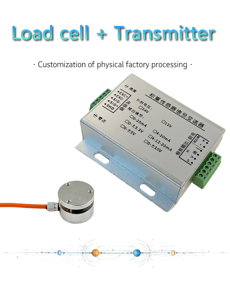 High Precision Micro Load Cell with Signal Transmitter 4-20mA 0-10V Output Weight Sensor Amplifier Kit 500kg 1000kg 2000kg