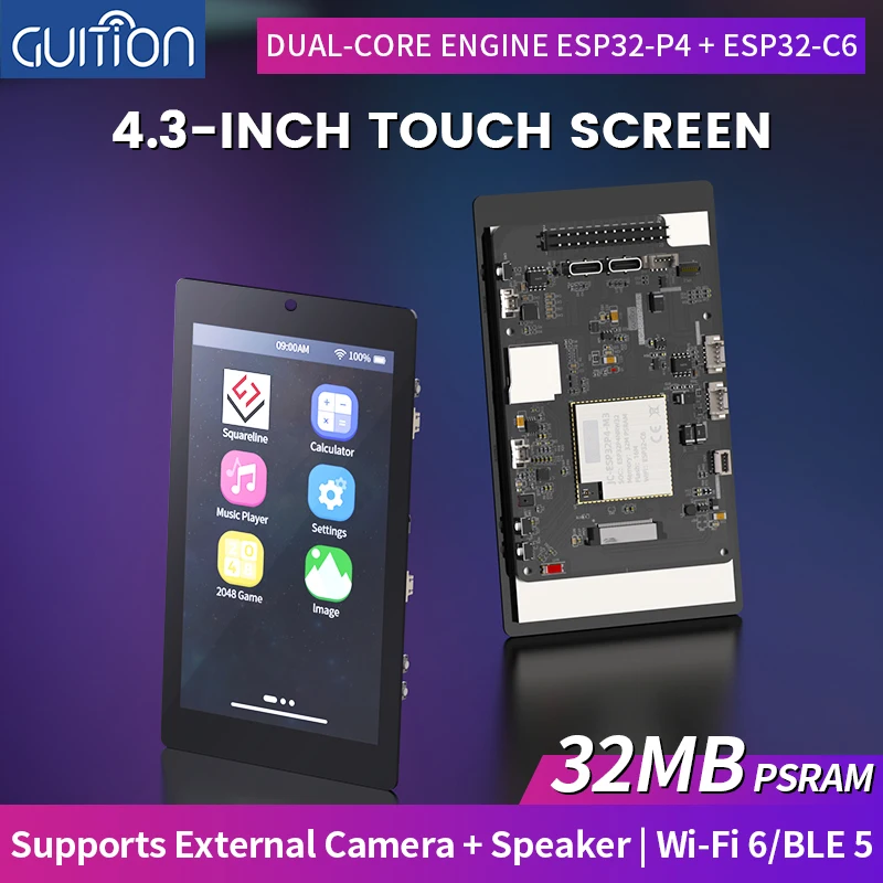 ESP32-P4 7.0 inch 1024*600 IPS HMI LCD Module Screen Display Touch Panel JC1060P470 Camera WIFI Bluetooth for Arduino LVGL