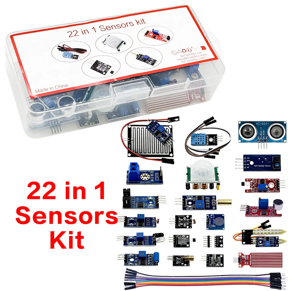 22 in 1 Sensors Moudles Starter Learning Kit For R3 Board&Raspberry Pico Electronic DIY Kit for R3 MEGA2560 with Box