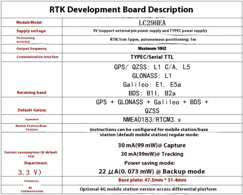 Quectel LC29H Module Dual-frequency L1+L5 High-precision RTK Differential GPS Beidou Positioning Centimeter-level Board Kit