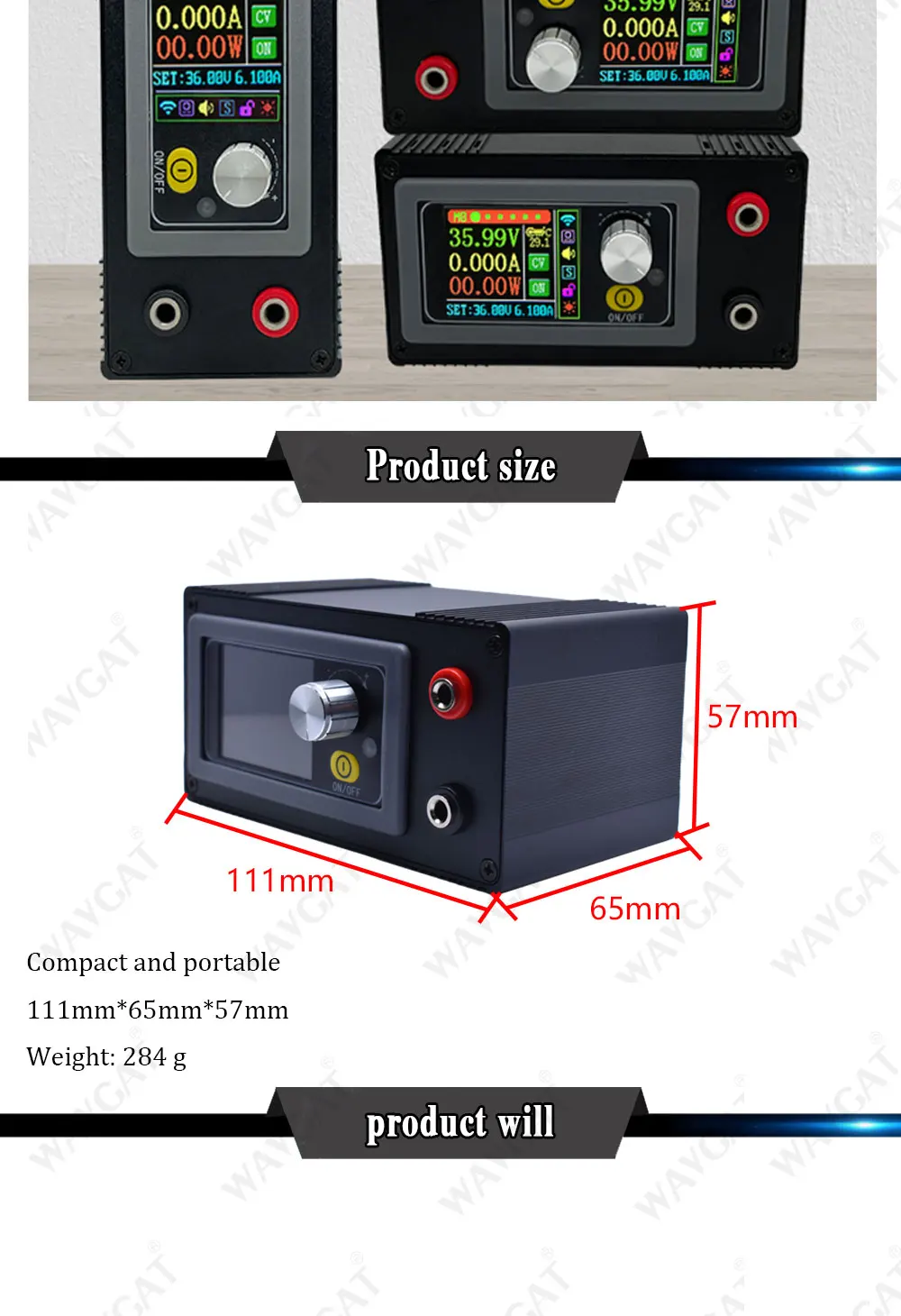 High-end DC DC Buck Converter CC CV 0-50V 6A 8A 216W 400W Power Module Adjustable Regulated laboratory power supply WIFF APP