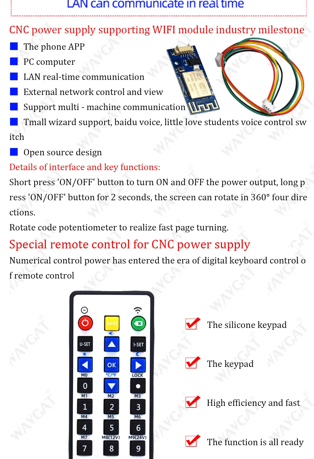 High-end DC DC Buck Converter CC CV 0-50V 6A 8A 216W 400W Power Module Adjustable Regulated laboratory power supply WIFF APP