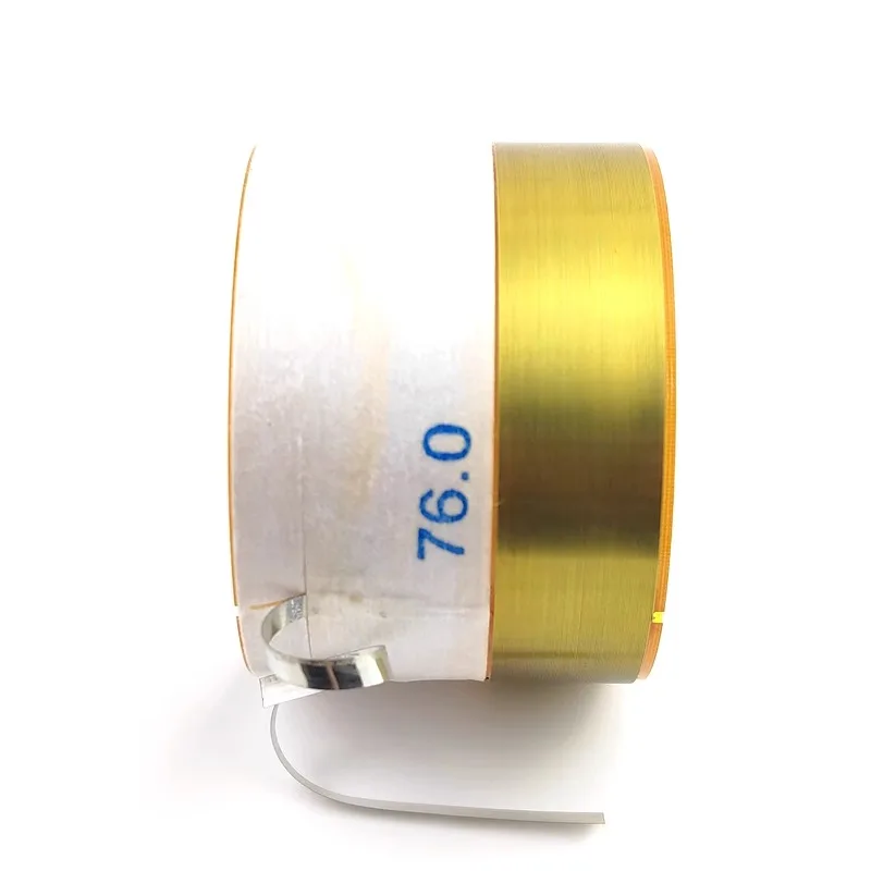 1PCS 76mm Fiberglass Pure Aluminum Flat Wire Voice Coil Bass Speaker High-power 76 Core 8ohm