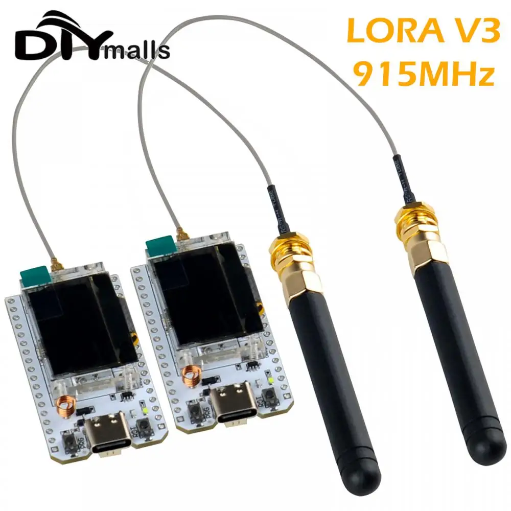 2 Sets ESP32 Lora V3 Kit 0.96 Inch OLED Display Development Board 868MHz 915MHz LoRa32 SX1262 for Arduino Meshtastic Devices