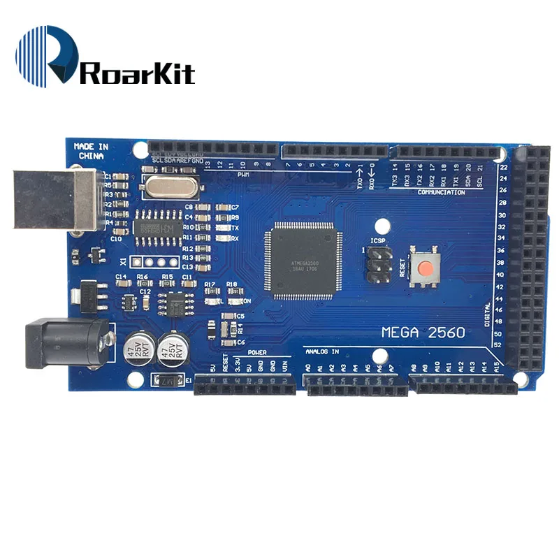 1SET Mega 2560 R3 Mega2560 REV3 (ATmega2560-16AU CH340G) Board with USB Cable Compatible for Arduino