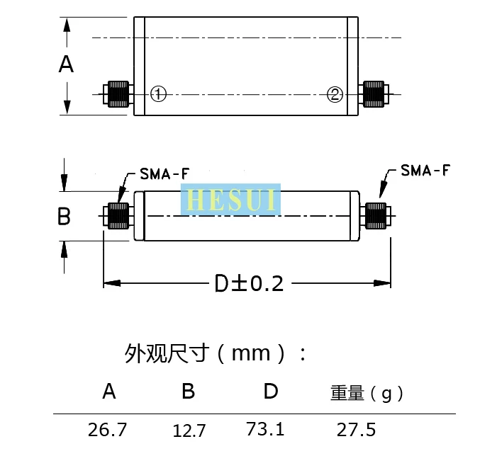 360MHz Filter UHF band bandpass BPF Filter module 2W 320MHz - 400MHz Filter module board CNC Al shielding shell SMA port