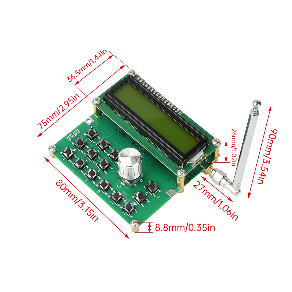 Type-C RF Signal Source Signal Generator 35MHz-4400MHz RF Signal Generator With Antenna ADF4351 Signal Source Module