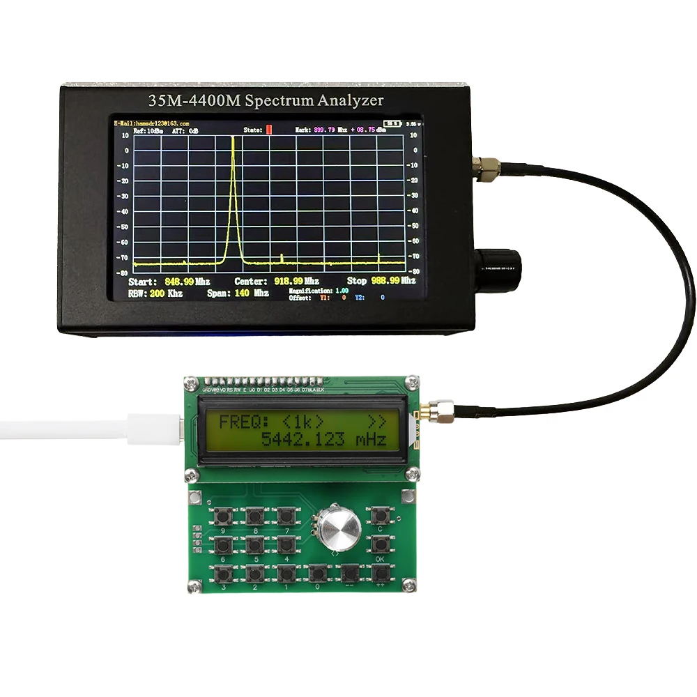 Type-C RF Signal Source Signal Generator 35MHz-4400MHz RF Signal Generator With Antenna ADF4351 Signal Source Module
