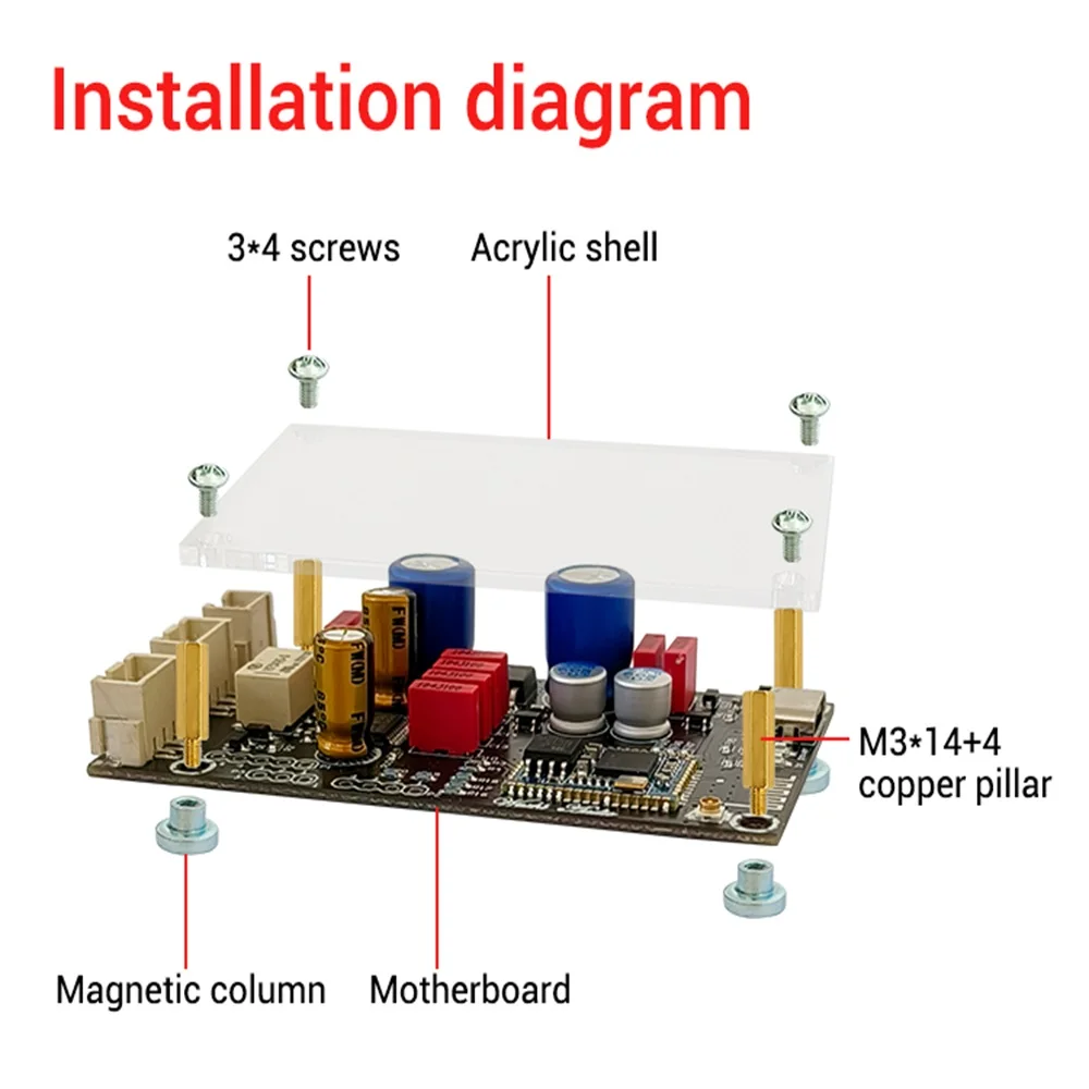 ZK-QCC Qualcomm QCC5125 QCC3034 Bluetooth 5.1 Lossless Decoding Board APTX LDAC Audiophile Grade DC8-32V PCM5102A DAC Chip
