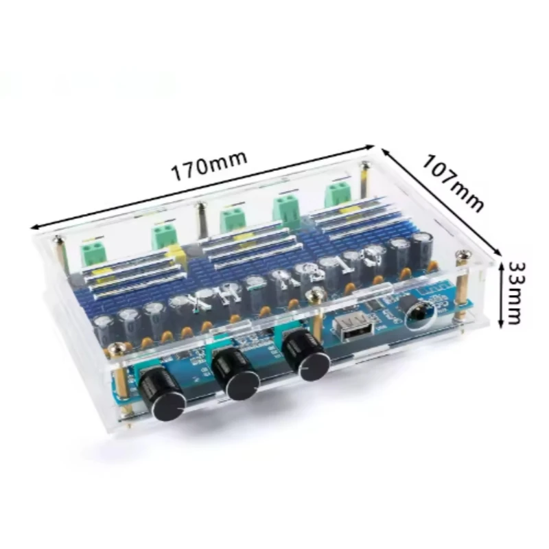 1Pcs/lot New XH-A310 TPA3116D2 50Wx2+100Wx2 Digital Power Amplifier Board 4 Channels Stereo Dual Bass Subwoofer AMP home Theater