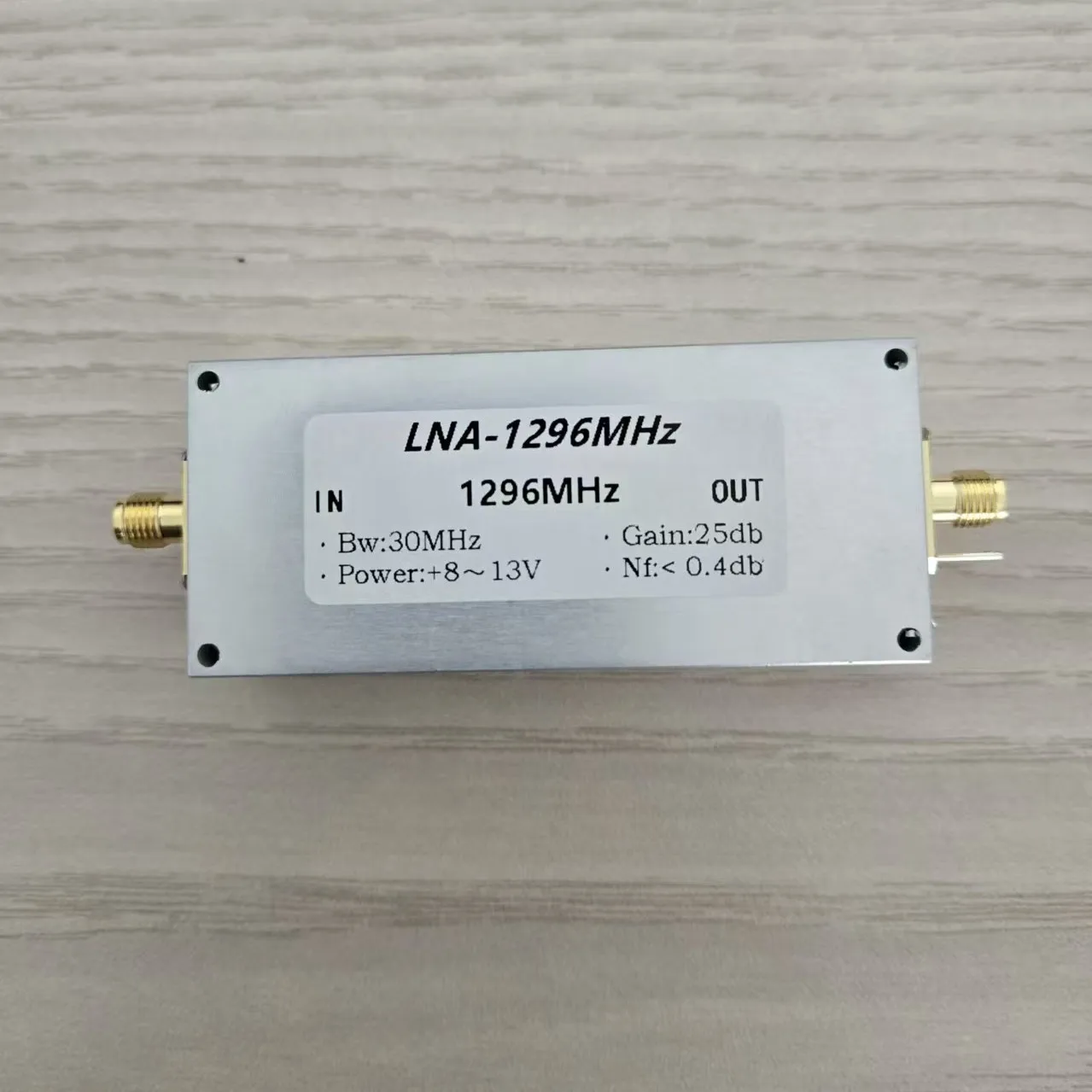 LNA bandpass low-noise antenna amplifier 1296MHz bandwidth 30MHz 25db broadband linear