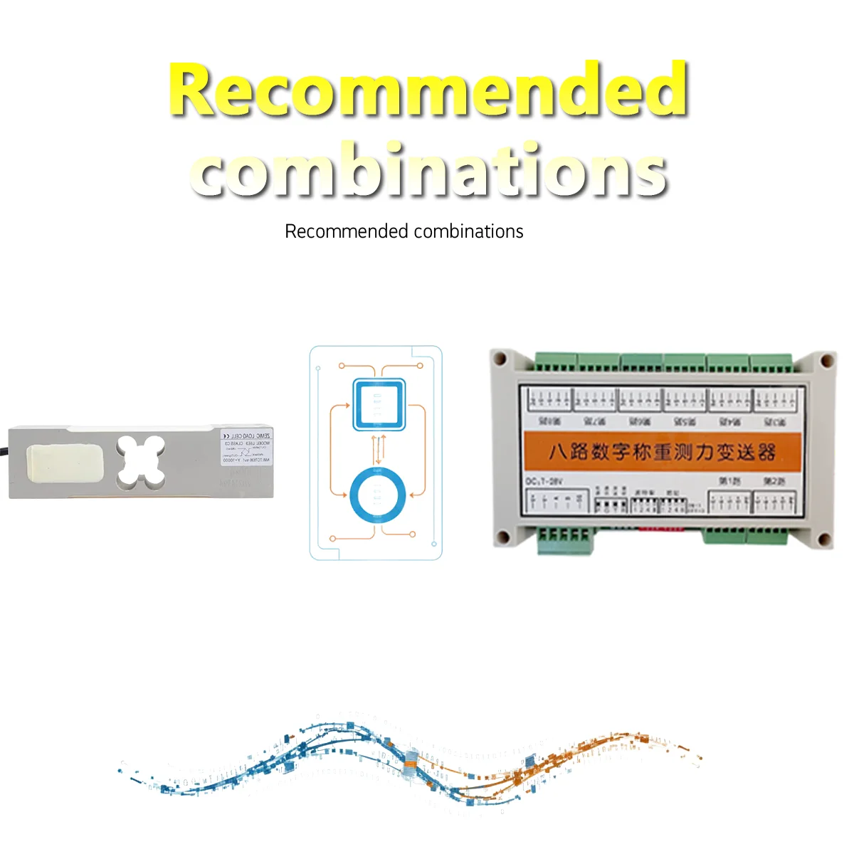 L6E3 C3 Precision Load Cell 50-300kg 4 Wire Strain Gauge Sensor for Batching Scale System Weighing Transducer Strain Sensor