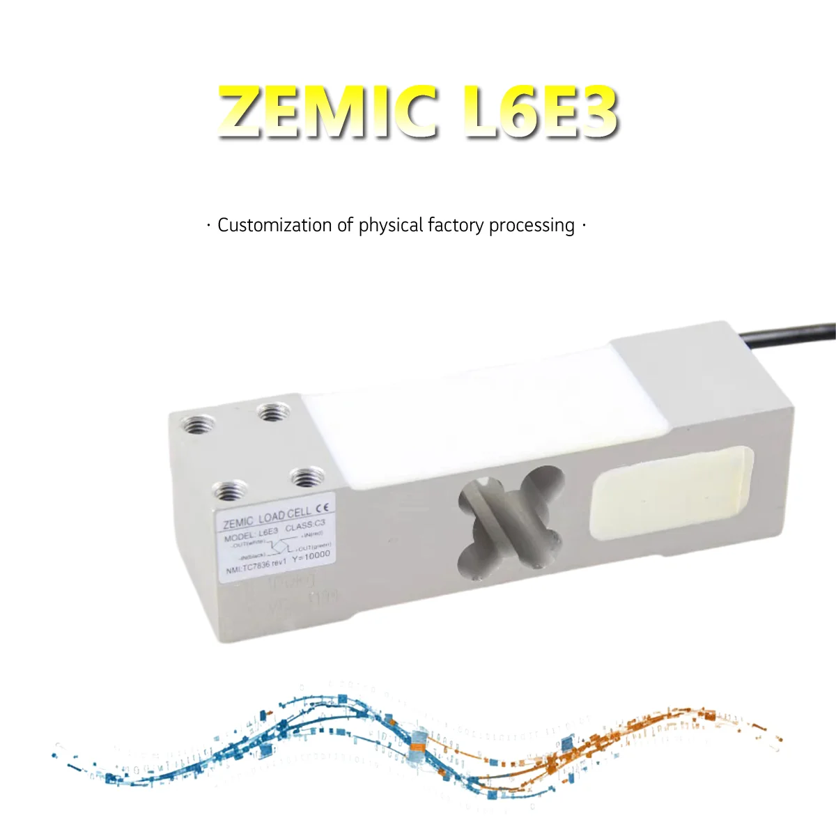 L6E3 C3 Precision Load Cell 50-300kg 4 Wire Strain Gauge Sensor for Batching Scale System Weighing Transducer Strain Sensor