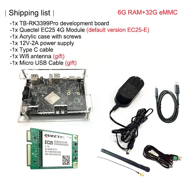 VoltSRK3399Pro AI Development Kit Single Board Computer For Artiticial Intelligence Deep Learning Accelerate TensorFlow Android/