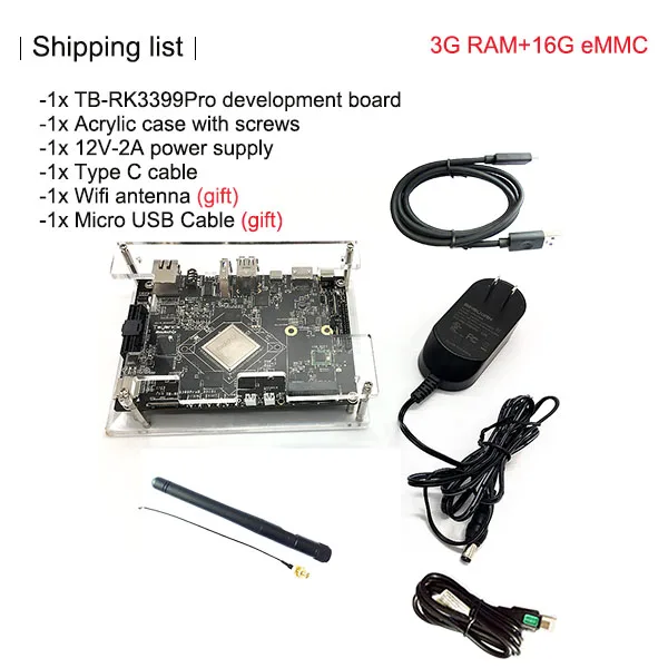 VoltSRK3399Pro AI Development Kit Single Board Computer For Artiticial Intelligence Deep Learning Accelerate TensorFlow Android/