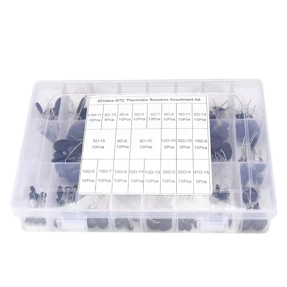 200PCS 22values NTC thermistor negative temperature kit 2.5D-11 3D-9 3D-15 5D-5 5D-9 5D-11 5D-13 5D-15 8D-9 8D-15 10-5 10D-7