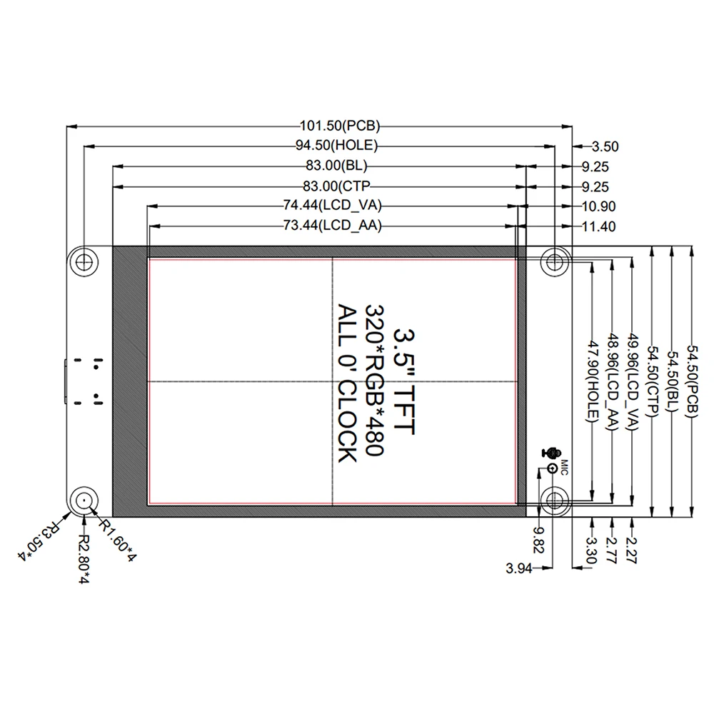 ESP32-S3 3.5-inch WiFi Bluetooth Development Board IPS 320*480 LED Display Module Touch Screen Support for Xiaozhi AI Type C