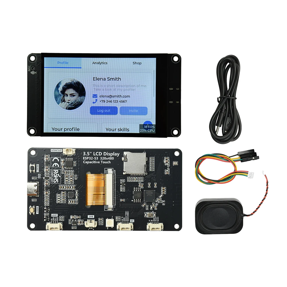 ESP32-S3 3.5-inch WiFi Bluetooth Development Board IPS 320*480 LED Display Module Touch Screen Support for Xiaozhi AI Type C