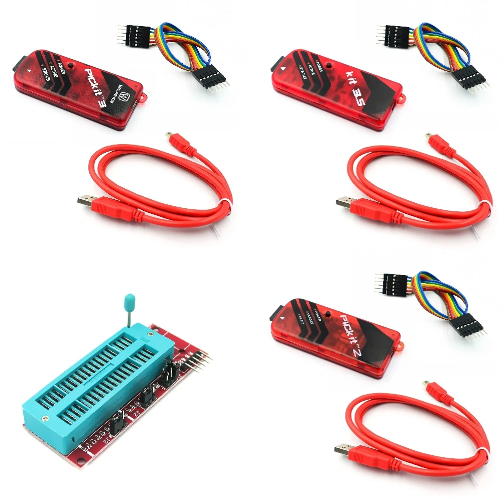 PICKit2 PICKIT3 PICKit3.5 Programmer + PIC ICD2 PICKit 2 PICKIT 3 PICKIT 3.5 Programming Adapter Universal Programmer Seat