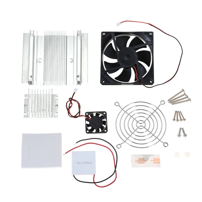 12V DIY Thermoelectric Peltier Refrigeration Cooling System Kit Semiconductor Cooler Conduction Module+Fan + TEC1-12706