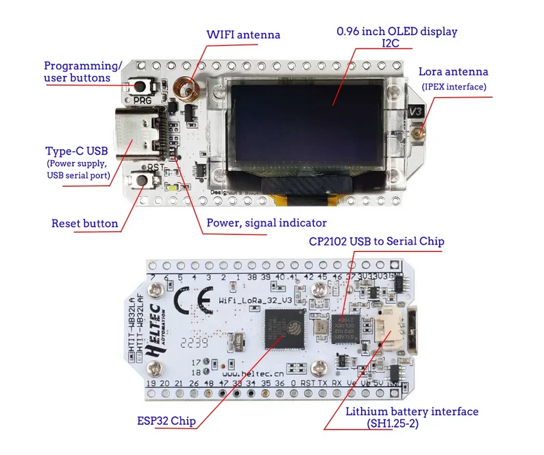 WiFi LoRa V3/V2 SX1276 SX1278 ESP32 Development Board 928MHz/915MHz/433MHz Bluetooth WIFI Kit 32 0.96 Inch Blue OLED Display