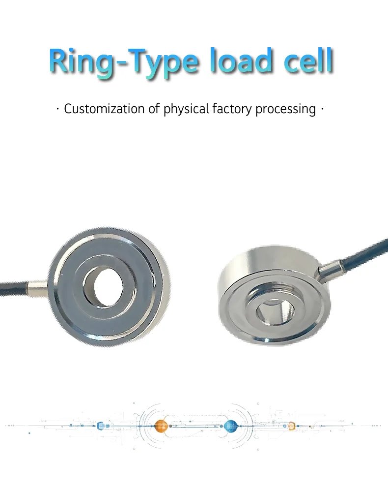 Ring Load Cell, Stainless Steel, High Accuracy, Non-Standard Customization Available for Various Ranges for Various Applications