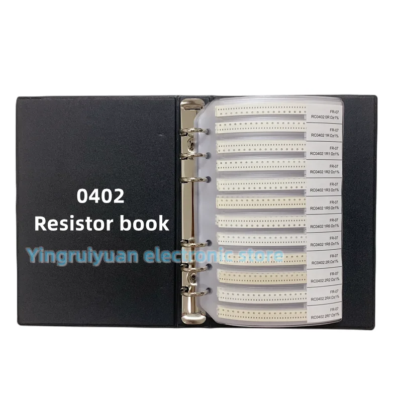 Resistor Kit Smd Book 0805 Chip Resistor Assortment Kit 0201 0402 0603 1206 1% FR-07 SMT 170 Values 0R-10M Smd Sample Book
