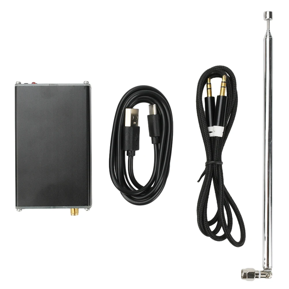 76-108MHz Frequency Band 2000m FM Transmitter 0.5W Digital LCD Display FM Transmitter Audio Stereo 3.5mm Interface USB Type-C 5V