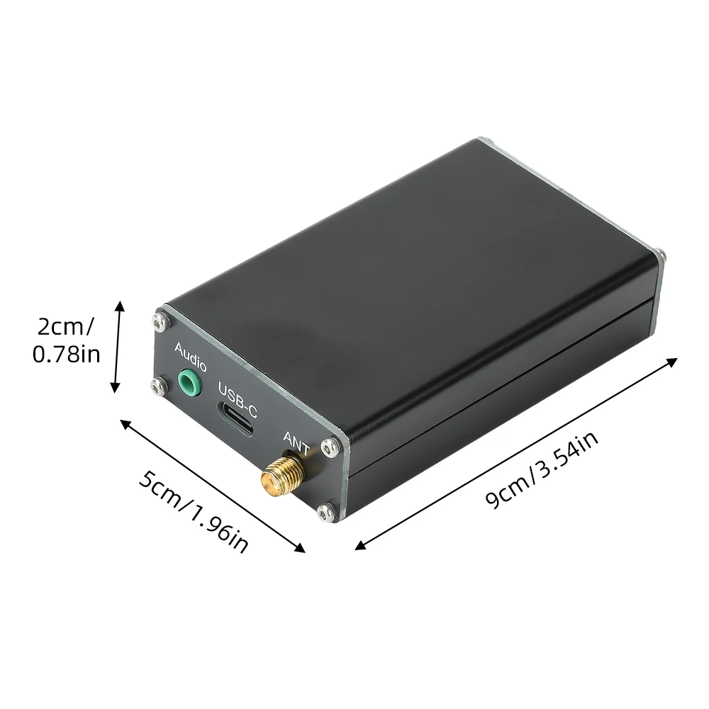 76-108MHz Frequency Band 2000m FM Transmitter 0.5W Digital LCD Display FM Transmitter Audio Stereo 3.5mm Interface USB Type-C 5V