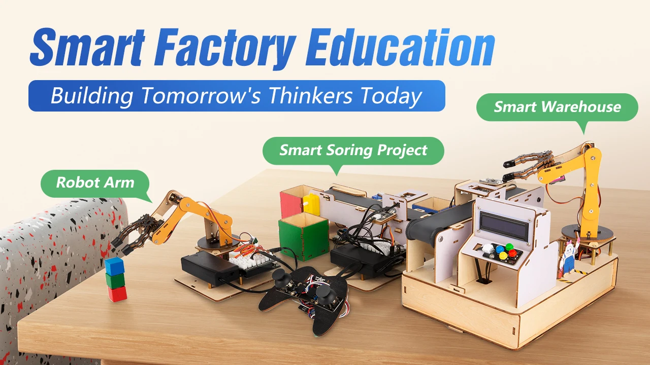 ACEBOTT ESP32 STEM Smart Factory Education Kit School Smart Home Kit Education Solution Series for Arduino