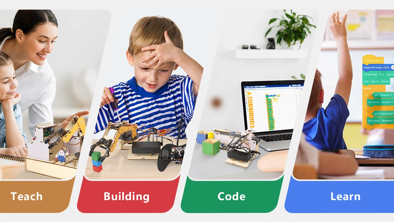 ACEBOTT ESP32 STEM Smart Factory Education Kit School Smart Home Kit Education Solution Series for Arduino
