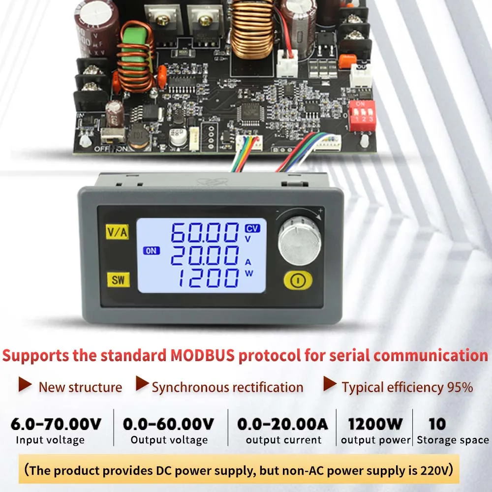 XY6020L CNC Adjustable Direct Current Stabilized Voltage Power Supply Base Plate Constant Voltage and Current Step-down Module