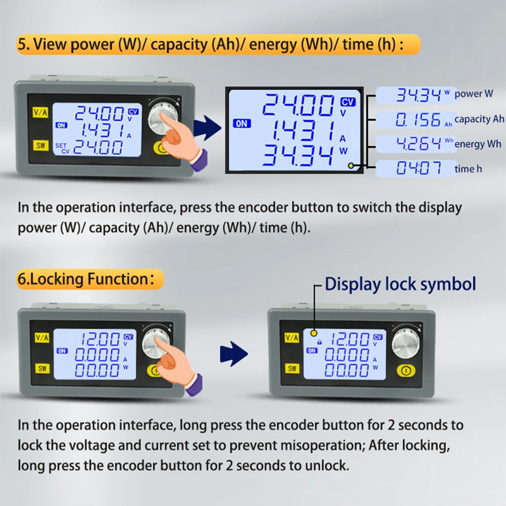 XY6020L CNC Adjustable Direct Current Stabilized Voltage Power Supply Base Plate Constant Voltage and Current Step-down Module