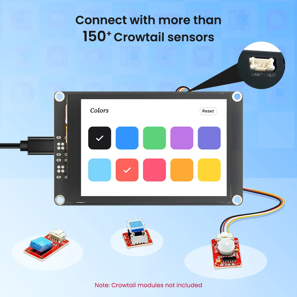 CrowPanel Advance 3.5-HMI ESP32 AI Functions Display 320x240 IPS Touch Screen Support Arduino/LVGL/Micropython
