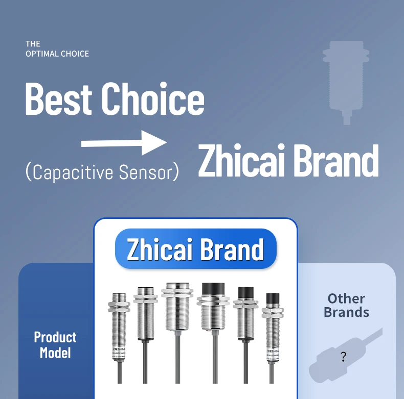 ZHICAN E2K M12 M18 Capacitive Proximity Sensor 30mm Long Range Plastics Glass Wood Metals Nonmetal Material Detection Switch