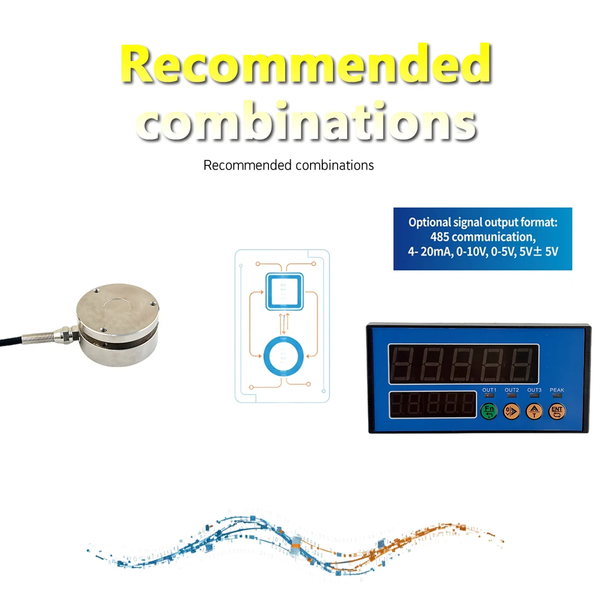 ConTronix Digital Load Cell Controller with Pancake Pressure Sensor High Precision Weight Indicator Relay Output