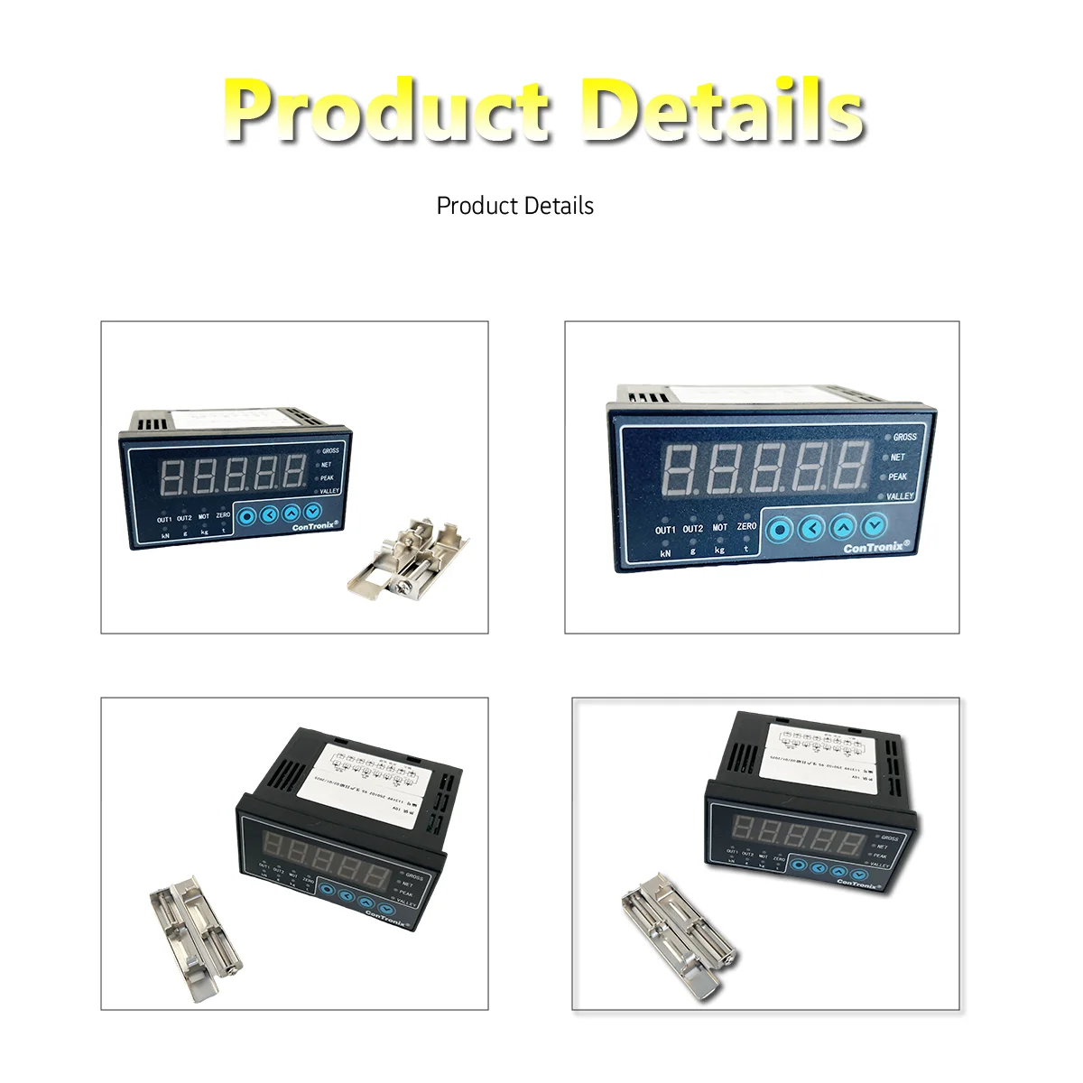 ConTronix Digital Load Cell Controller with Pancake Pressure Sensor High Precision Weight Indicator Relay Output