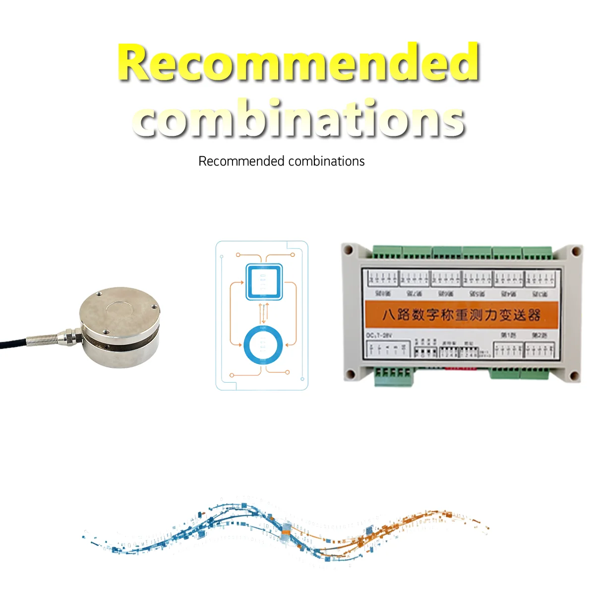 ConTronix Digital Load Cell Controller with Pancake Pressure Sensor High Precision Weight Indicator Relay Output