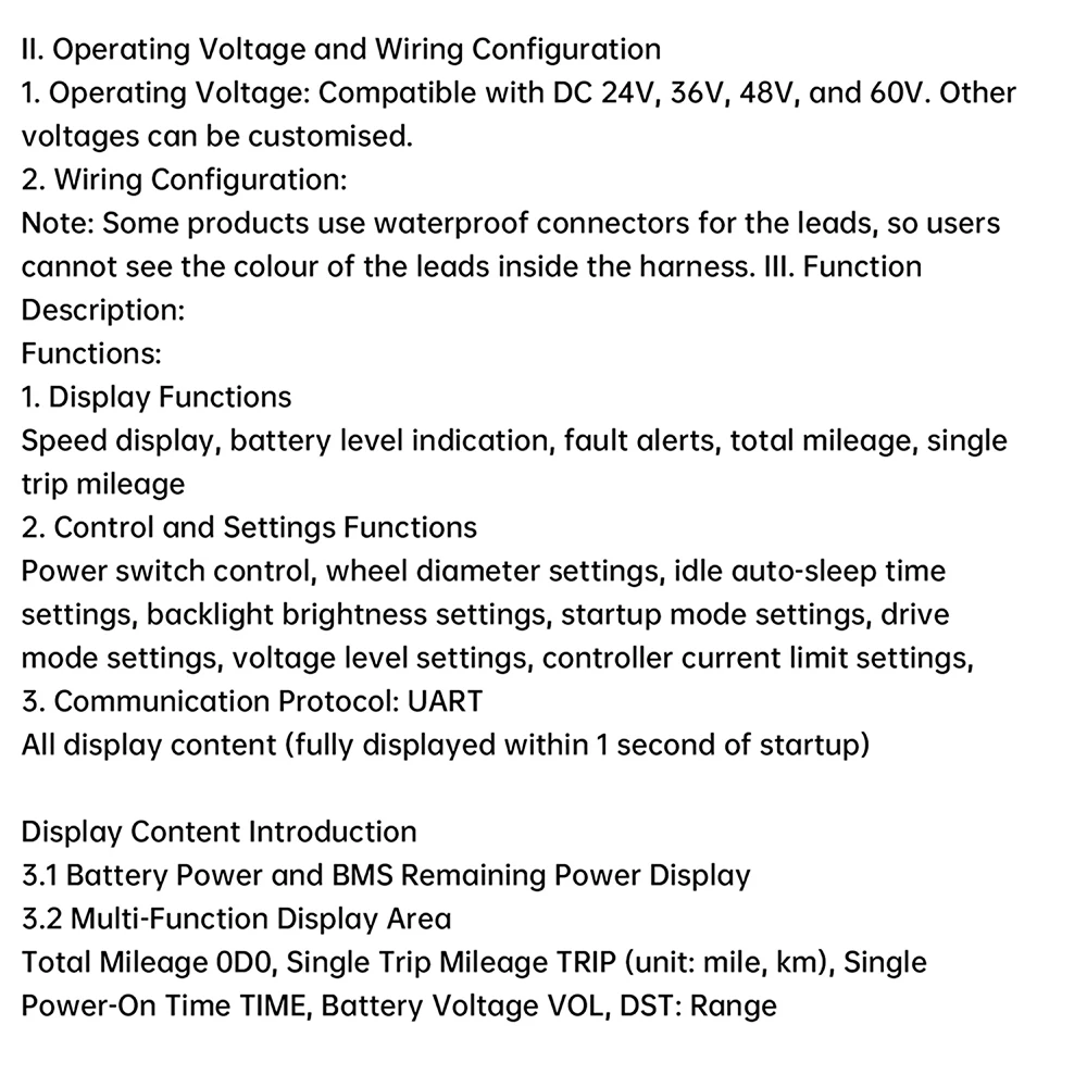 36V 48V 64V 30A Electric Vehicle Motor Controller 750-1500W Sine Wave Three-Mode Driver SM Connector Instrument Bicycle S866