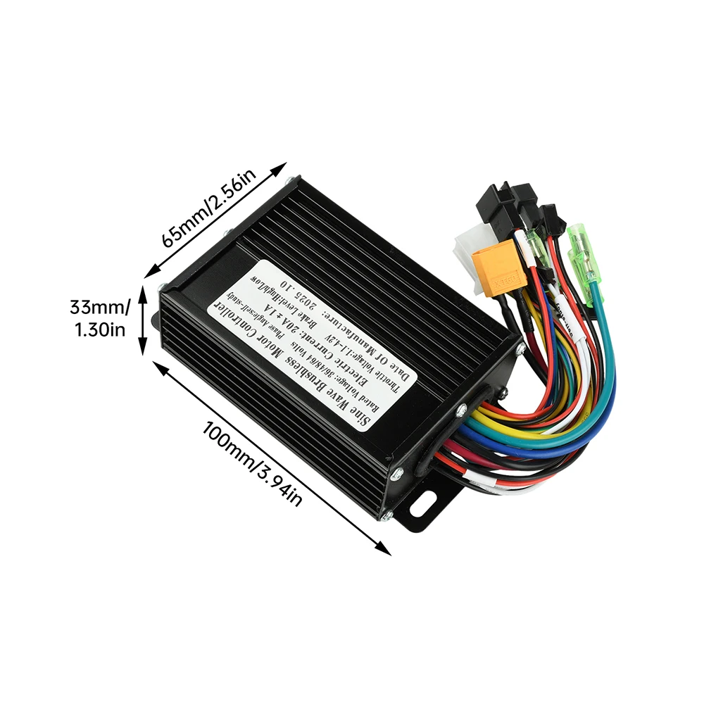 36V 48V 64V 30A Electric Vehicle Motor Controller 750-1500W Sine Wave Three-Mode Driver SM Connector Instrument Bicycle S866