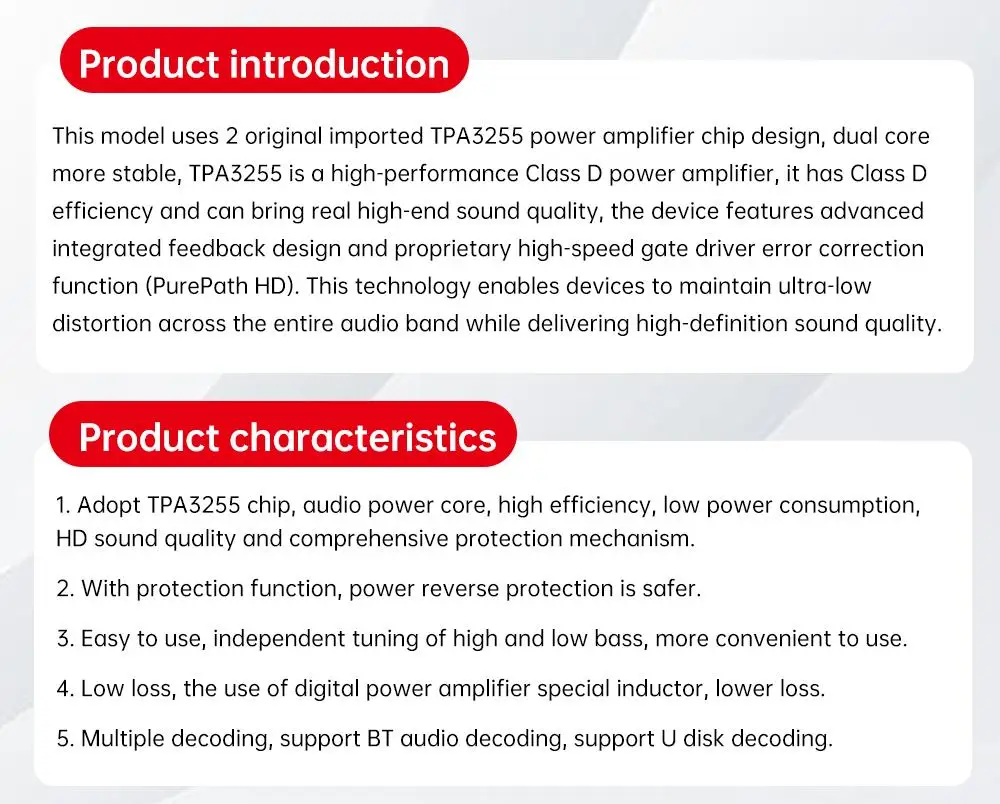 AS21HPA high-power Bluetooth digital amplifier board 2.1 channel subwoofer 300W * 2+600W imported TPA3255 chip